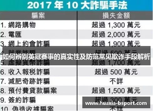 如何辨别英冠赛事的真实性及防范常见欺诈手段解析 如何辨别英冠赛事的真实性及防范常见欺诈手段解析