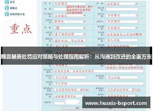 魏震禁赛处罚应对策略与处理指南解析：从沟通到改进的全面方案